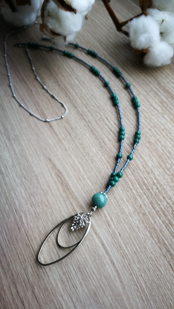 Collier pin (vert)