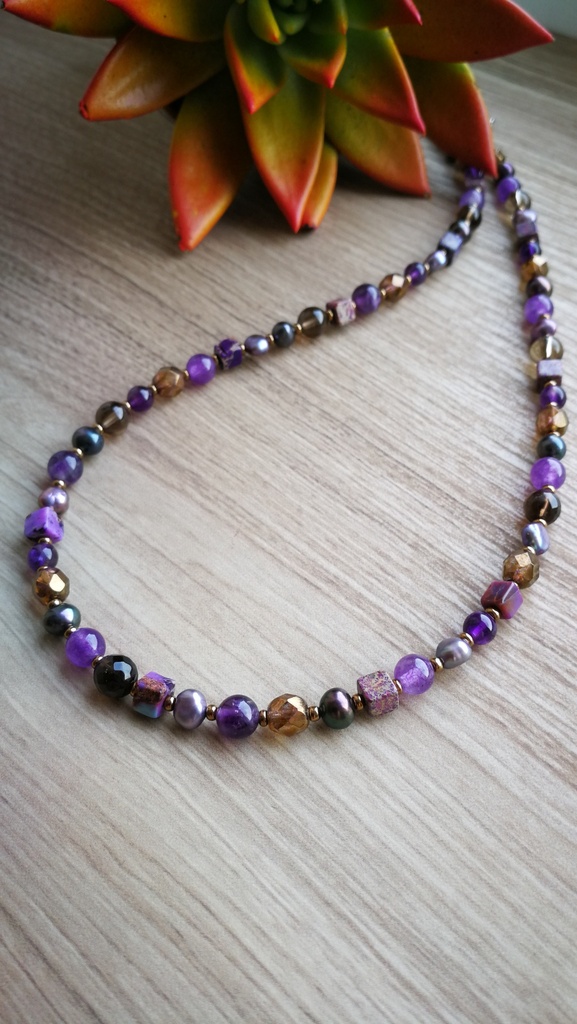 Collier Esther (mauve)