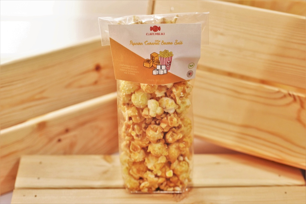Popcorn caramel beurre salé (sachet de 80gr) - Clarembeau
